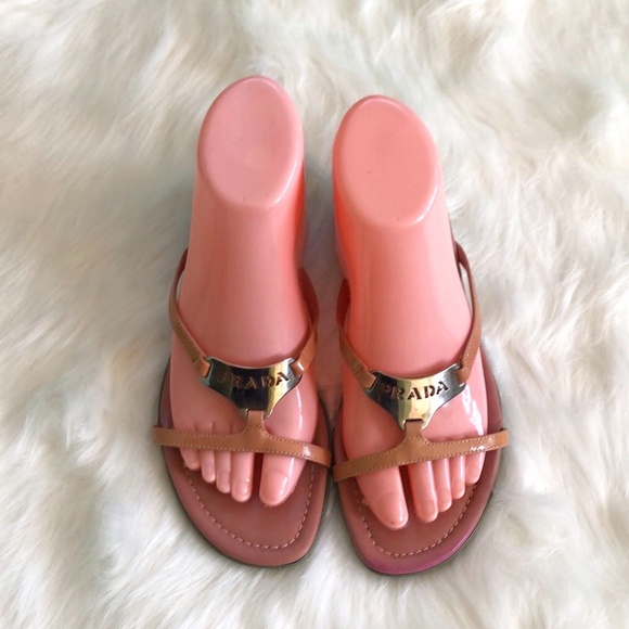 Prada Ladies Mauve Pink Kitten Heel Sandals Size 38 - Picture 6 of 16
